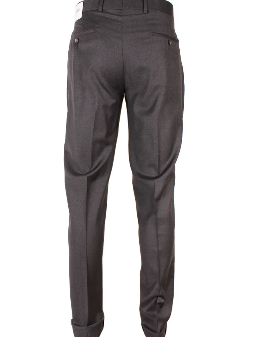 Larrimor's Collection Reda Super 130s Wool Trousers in Charcoal