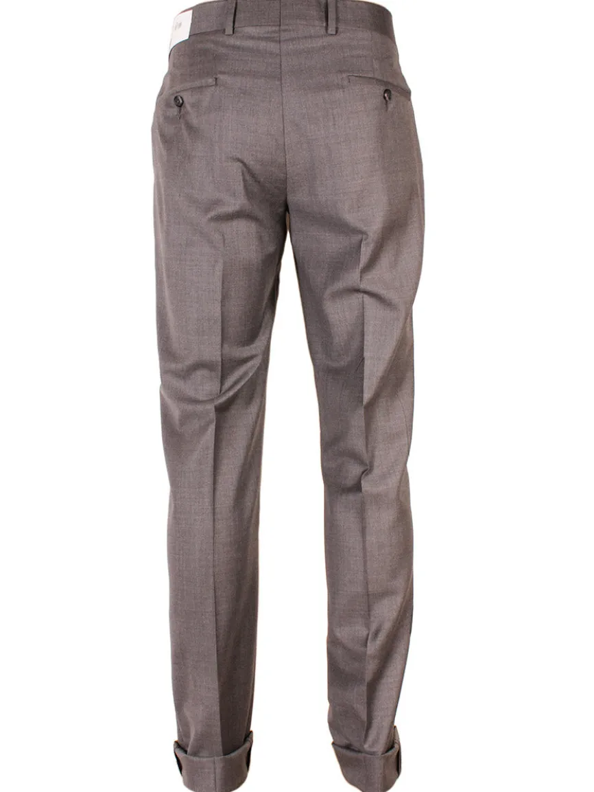 Larrimor's Collection Reda Super 130s Wool Trousers in Medium Grey