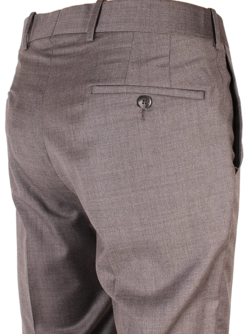 Larrimor's Collection Reda Super 130s Wool Trousers in Medium Grey