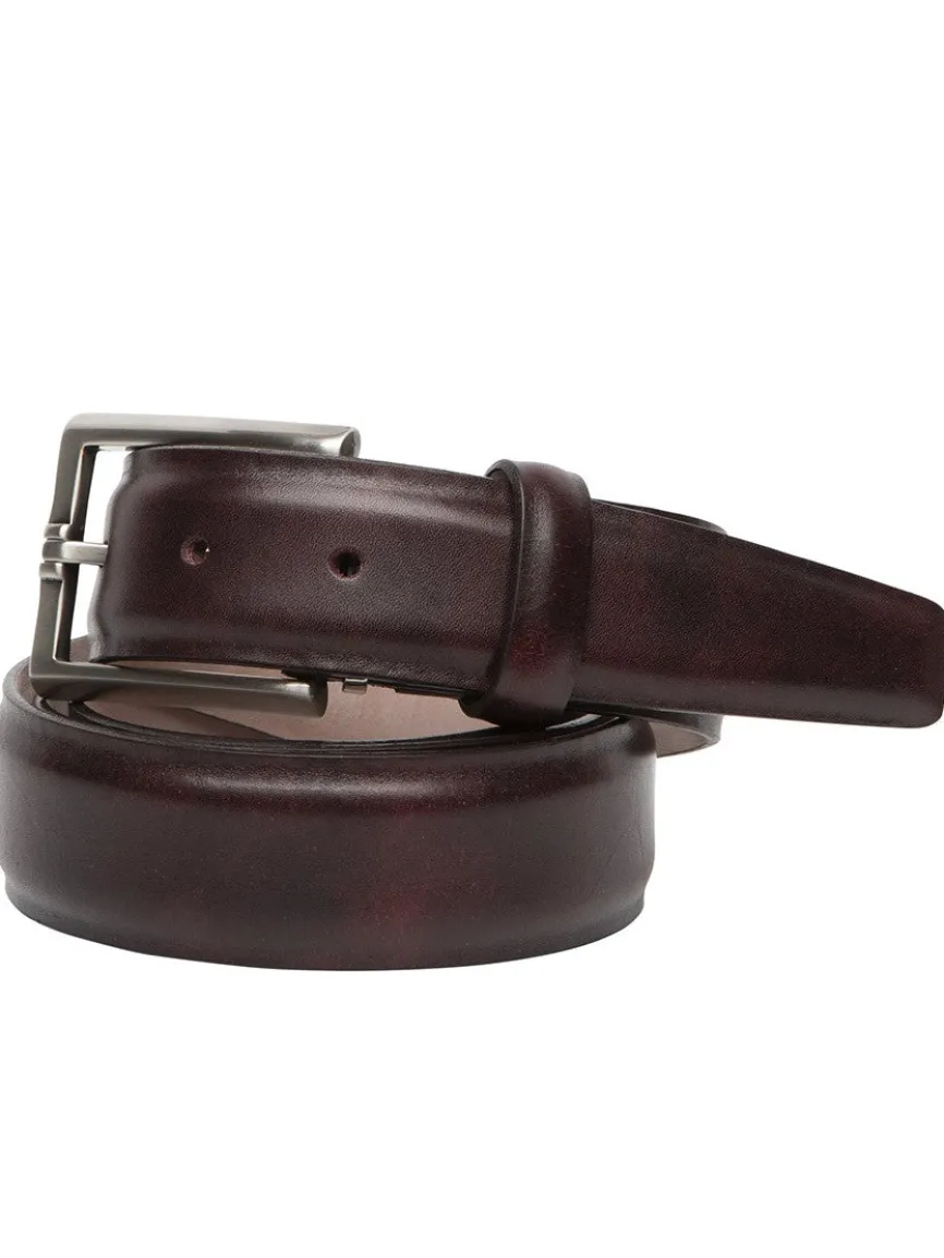 LEN Belts Italian Marbled Calf Belt in Plum