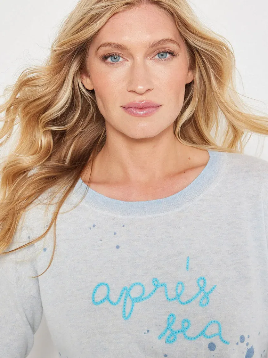 Lisa Todd Apres Sea Sweater in Iced Blue