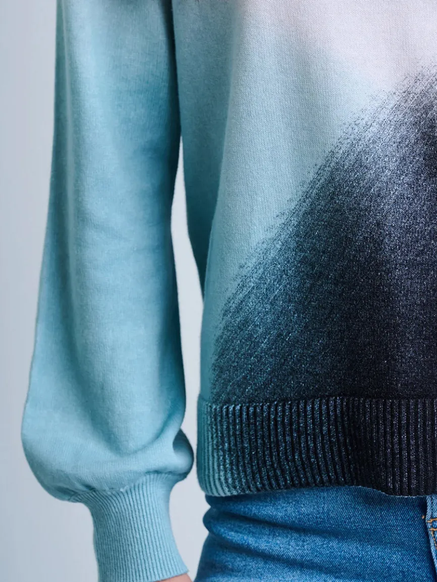 Lisa Todd Color Haze Sweater in Blue Combo