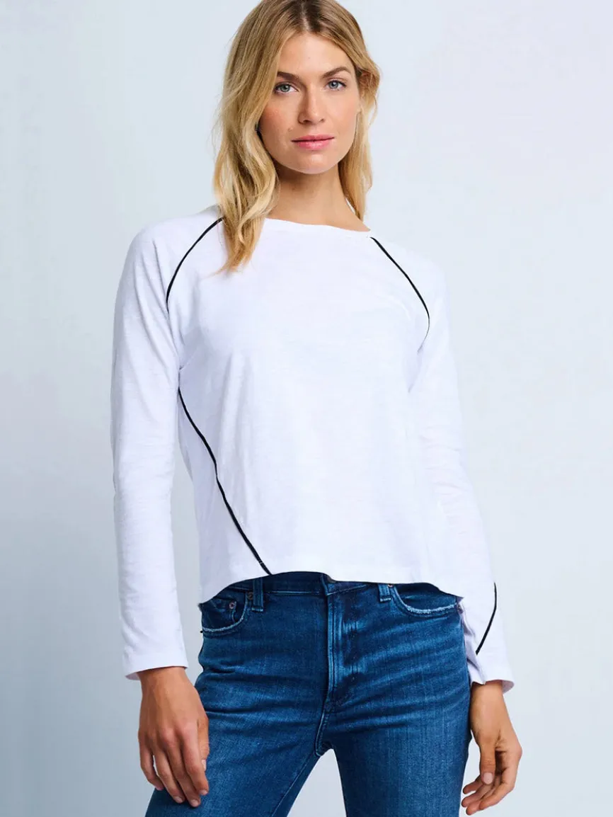 Lisa Todd Piping Hot Tee in White