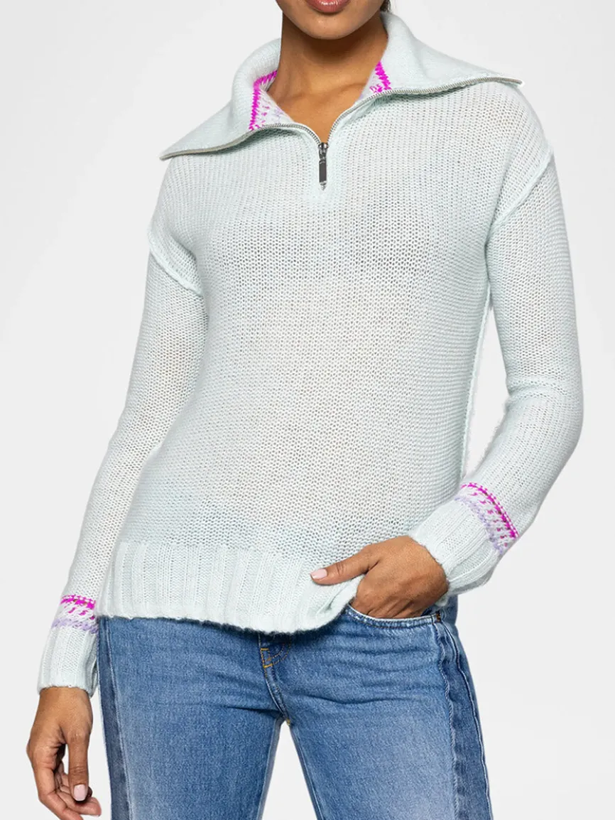 Lisa Todd Powder Posh Sweater in Barely Blue