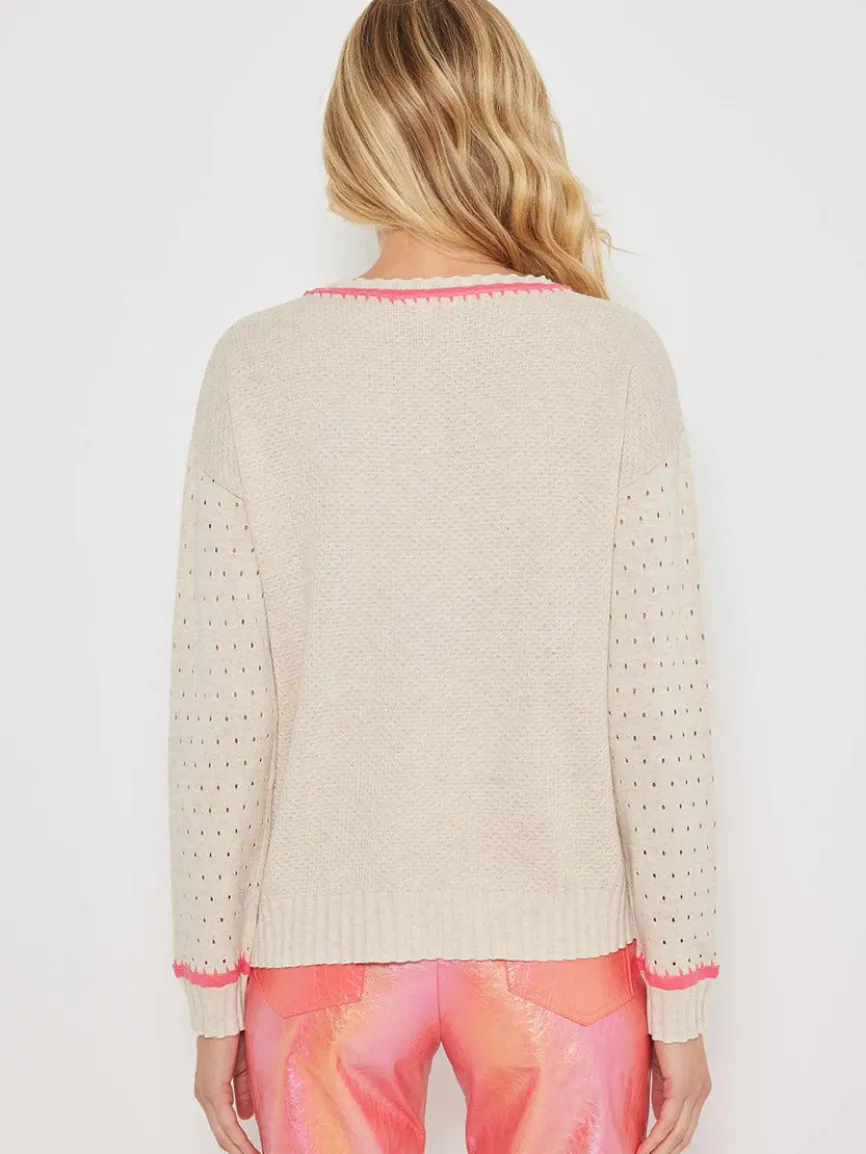 Lisa Todd Stitchy Situation Sweater in Almond
