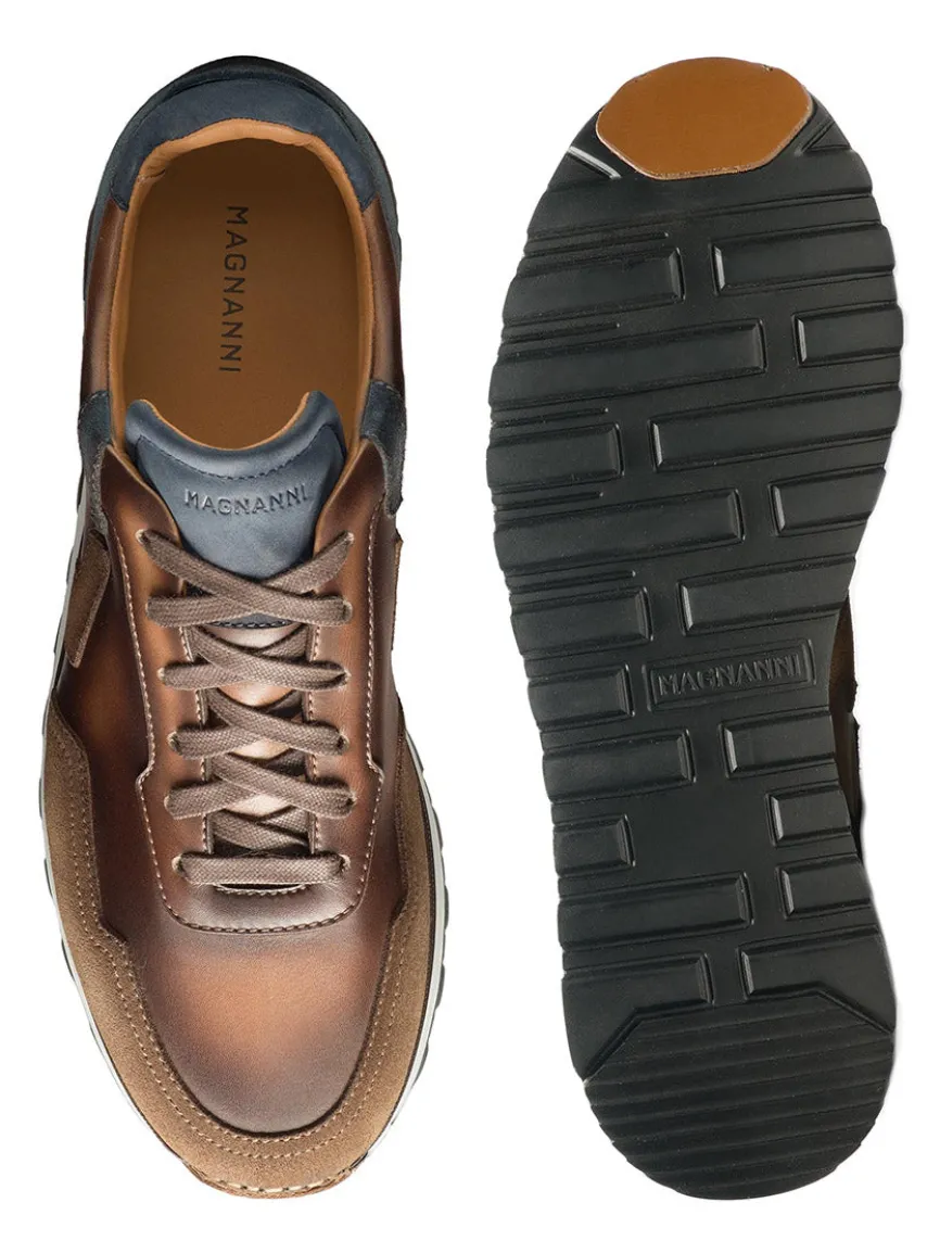 Magnanni Aero in Navy/Brown