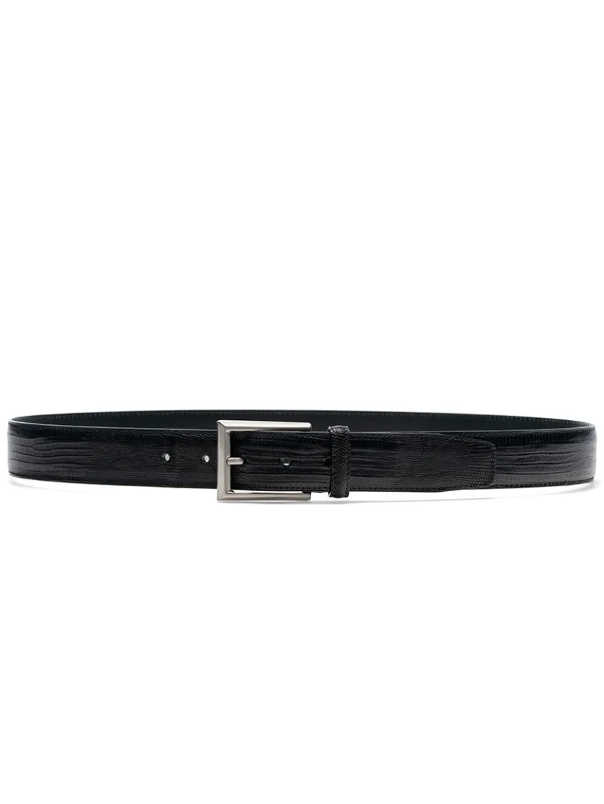 Magnanni Lizard Belt in Black