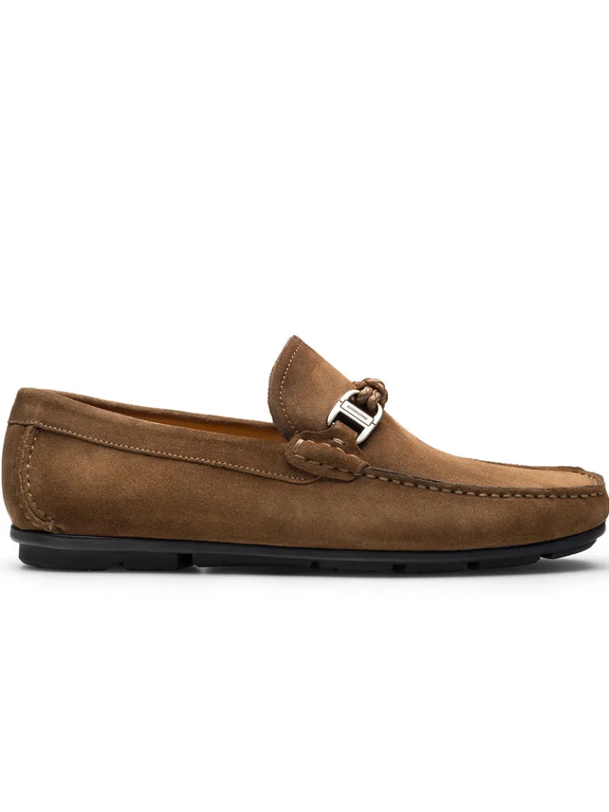 Magnanni Monterey Braid Bit in Taupe Suede