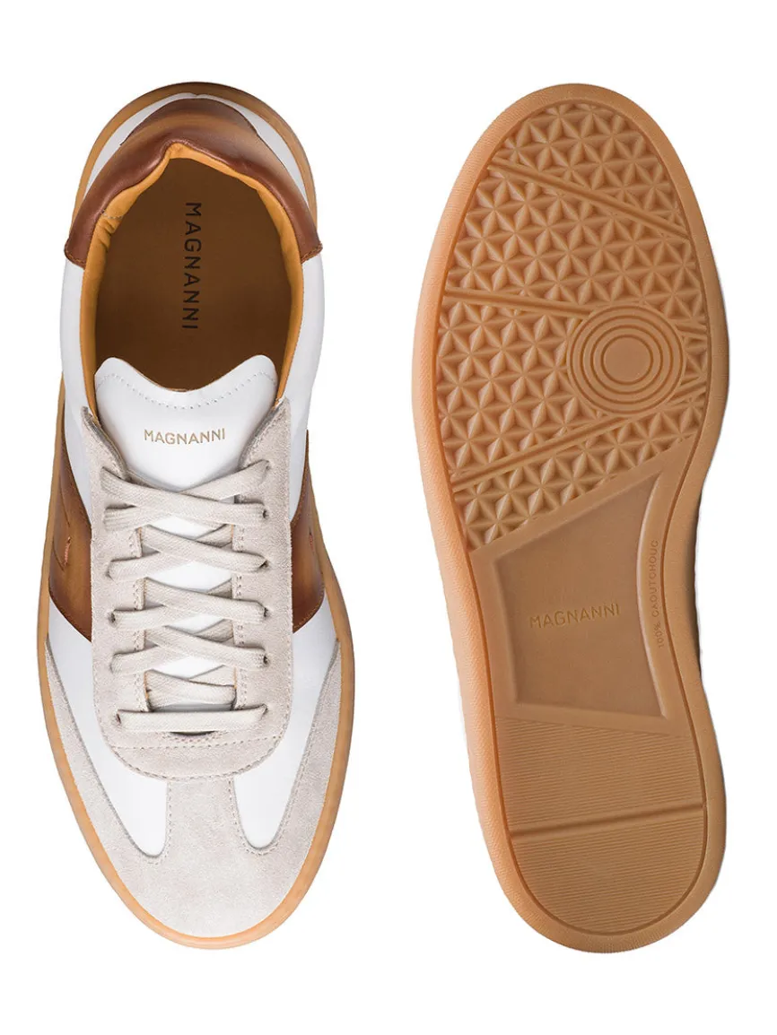 Magnanni Primera in White/Cuero