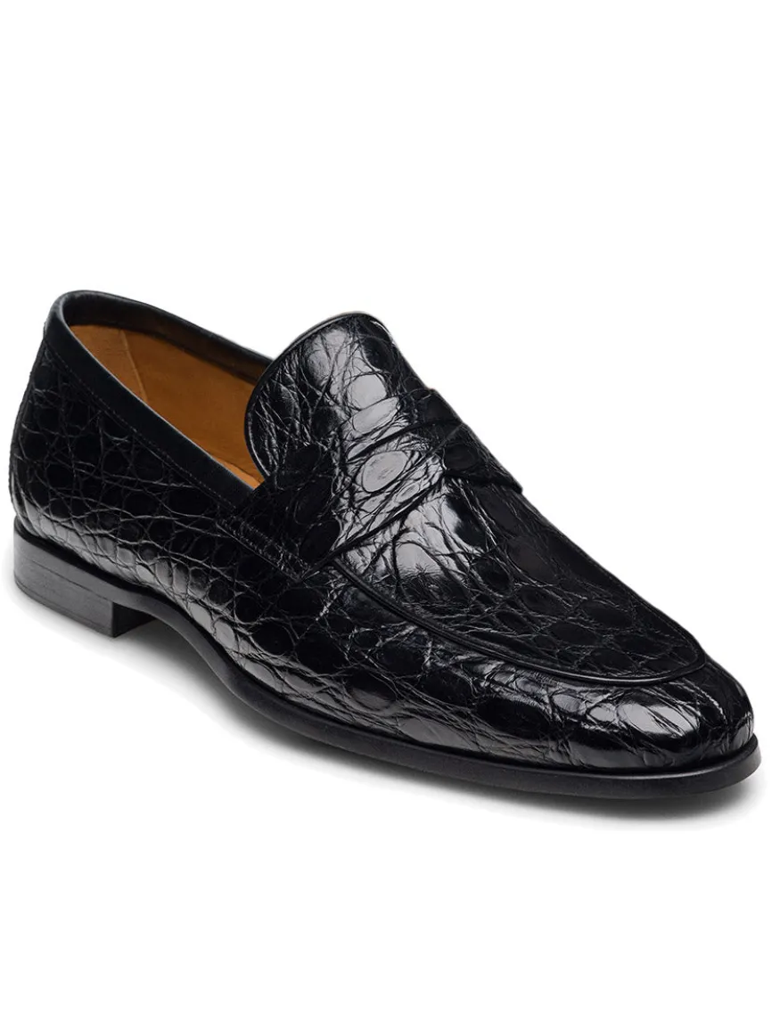 Magnanni Vicente Croc in Black