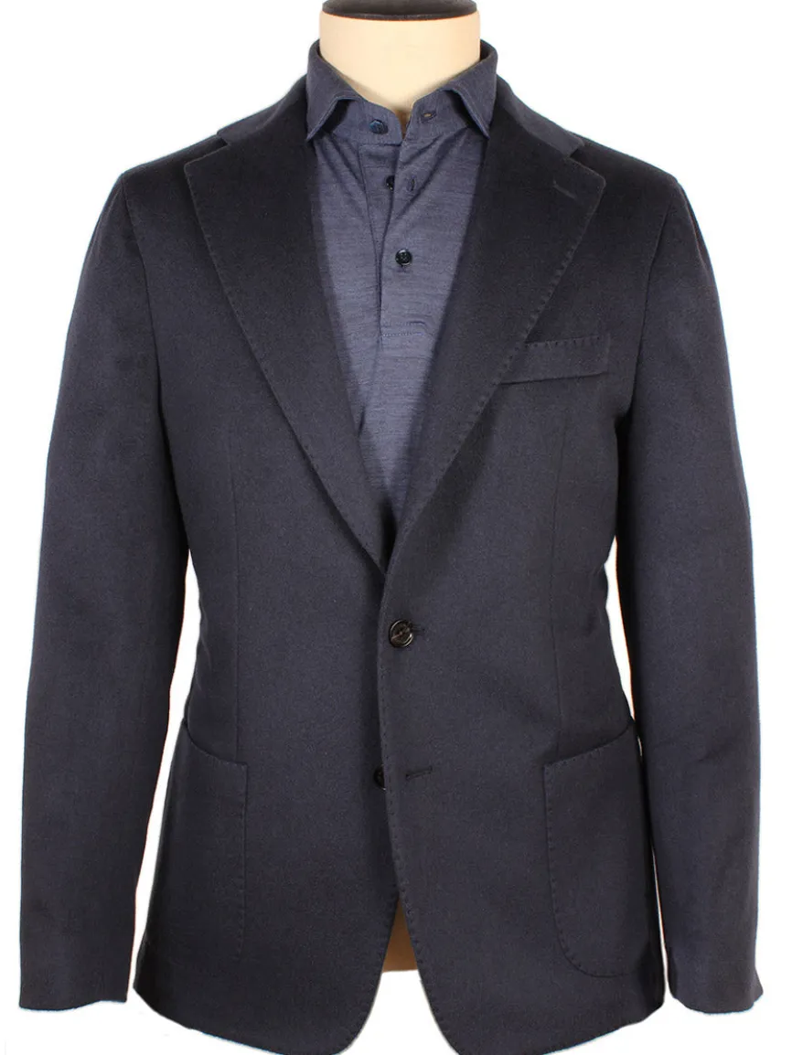 Maurizio Baldassari Soft 2-Button Blazer in Dark Blue