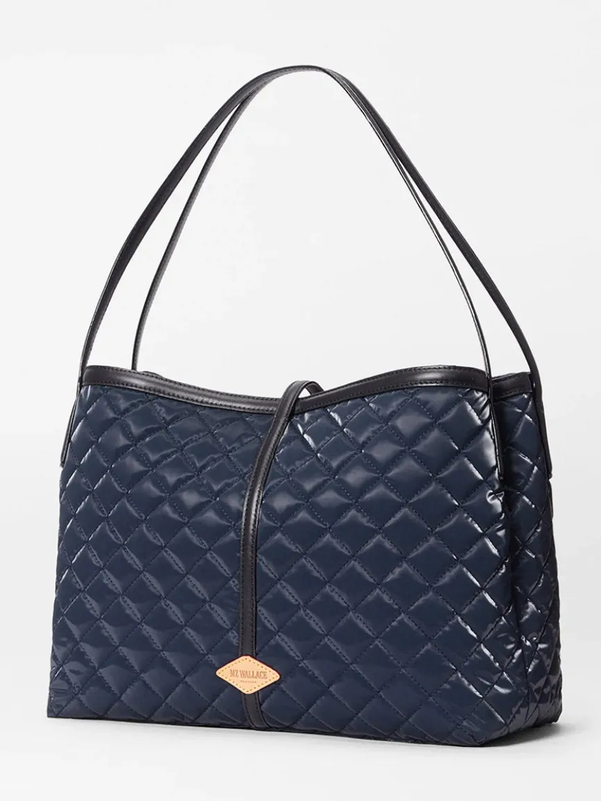 MZ Wallace Astor East West Tote in Ink Liquid Oxford