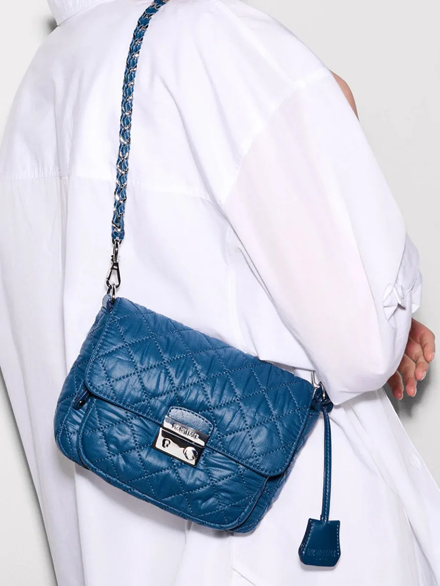 MZ Wallace Crosby Lock Small Crossbody in French Blue Oxford