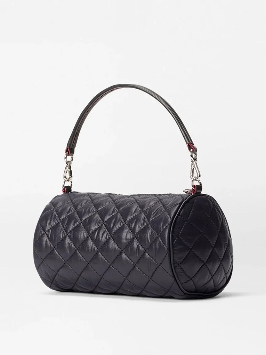 MZ Wallace Crosby Barrel Crossbody in Black Oxford