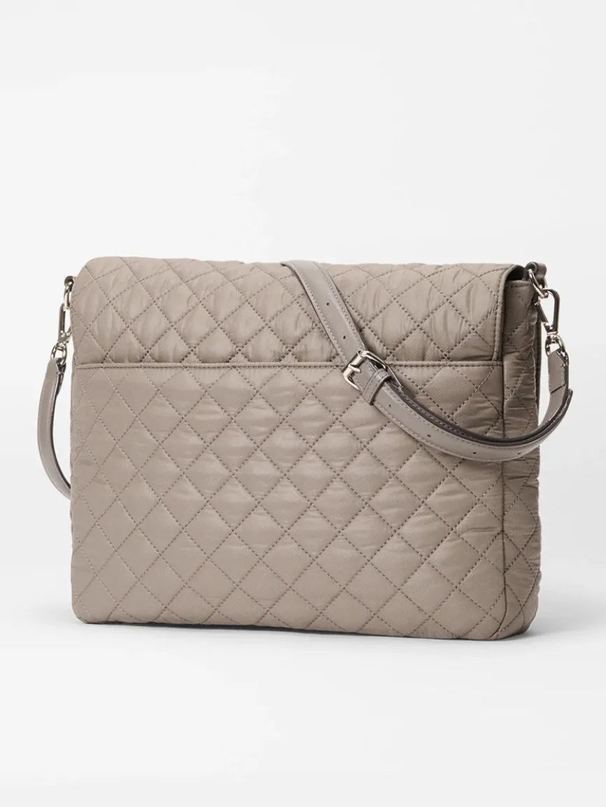 MZ Wallace Crosby Lock Large Crossbody in Morning Dove Oxford