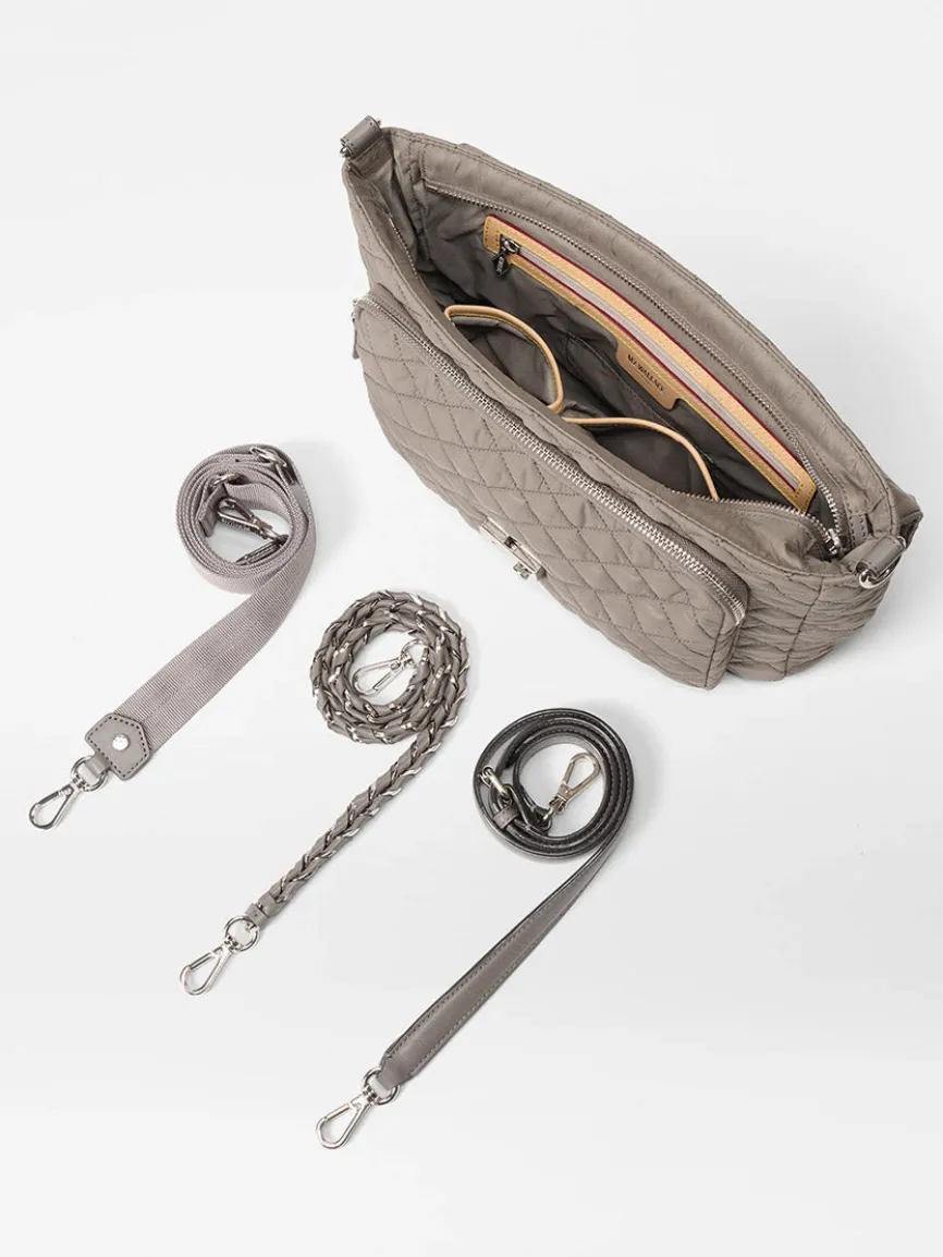 MZ Wallace Crosby Lock Large Crossbody in Morning Dove Oxford