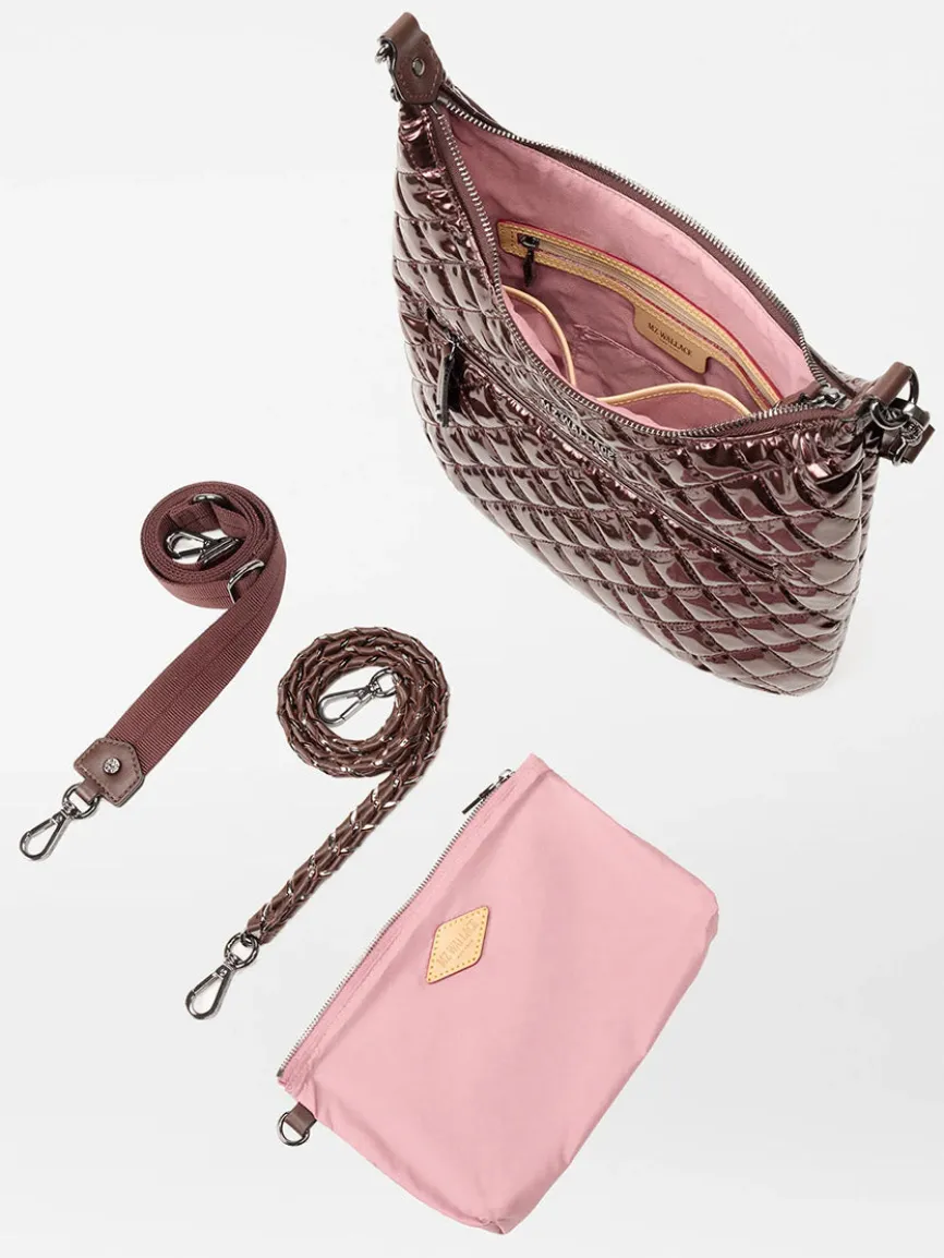 MZ Wallace Crosby Sienna in Bordeaux Lacquer Oxford