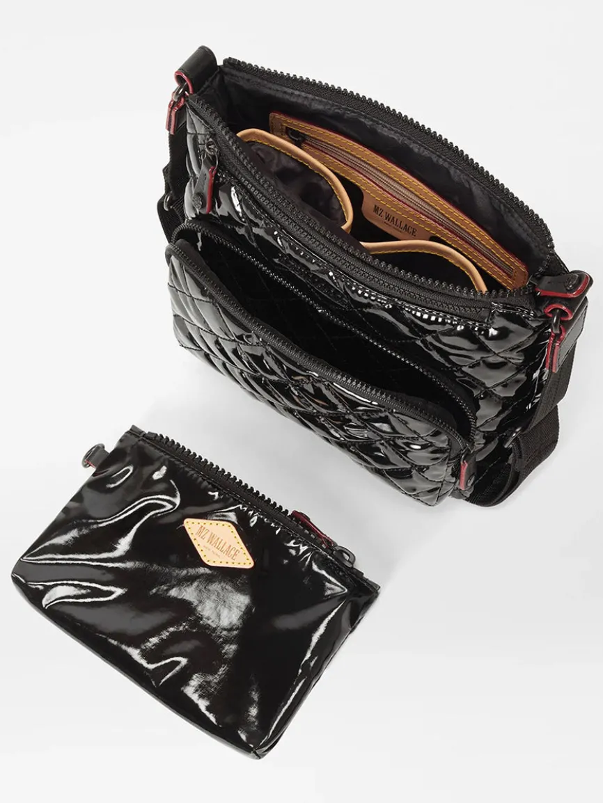 MZ Wallace Metro Scout Deluxe in Black Lacquer Oxford