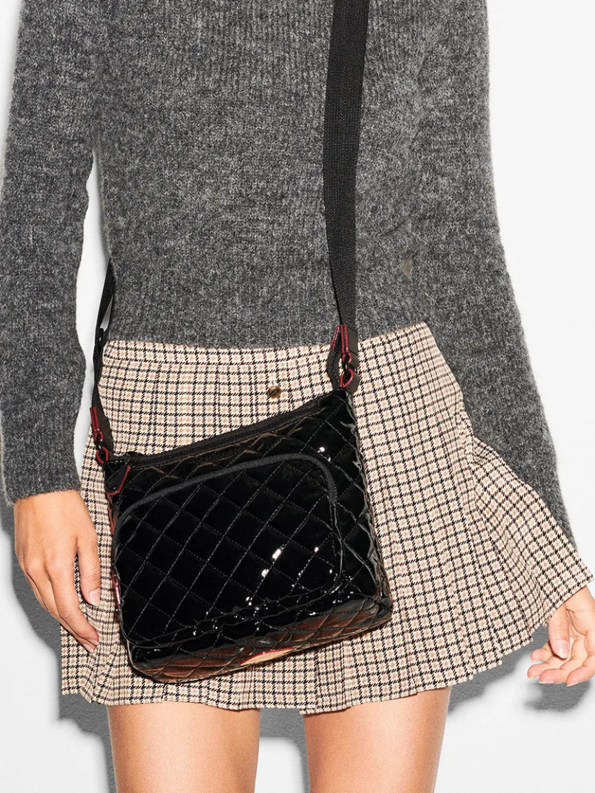 MZ Wallace Metro Scout Deluxe in Black Lacquer Oxford