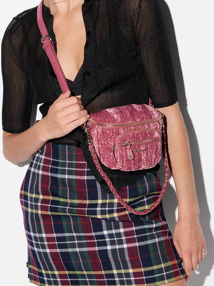 MZ Wallace Micro Crosby Crossbody Sling in Petal Velvet