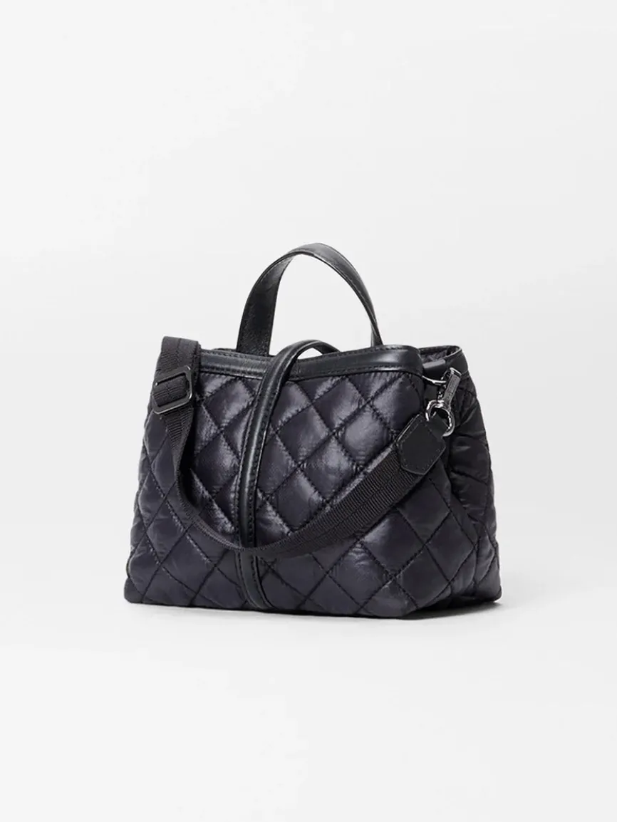 MZ Wallace Mini Astor Top Handle in Black Oxford