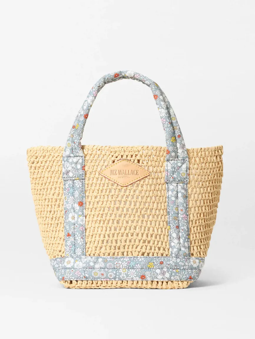 MZ Wallace Mini Crochet Tote in Crochet/June's Meadow Liberty Fabric