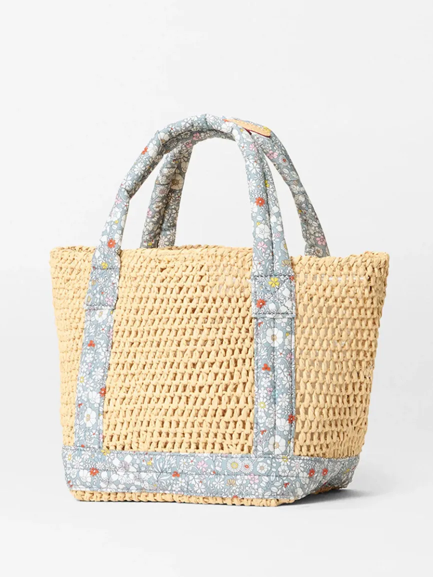 MZ Wallace Mini Crochet Tote in Crochet/June's Meadow Liberty Fabric