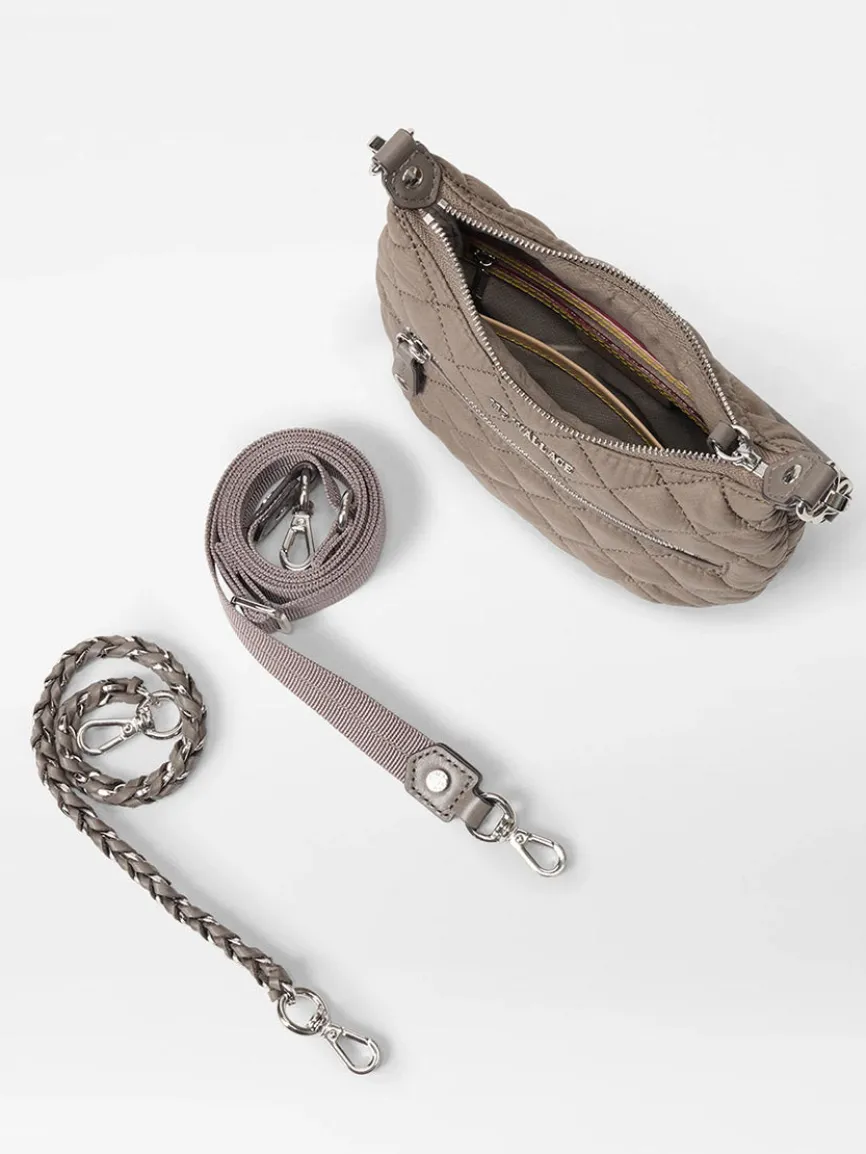 MZ Wallace Mini Crosby Sienna in Morning Dove Oxford