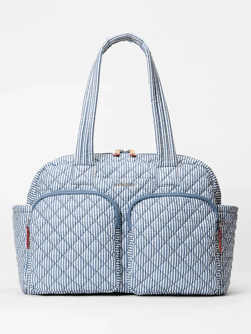 MZ Wallace Nik Duffel in Seersucker Oxford