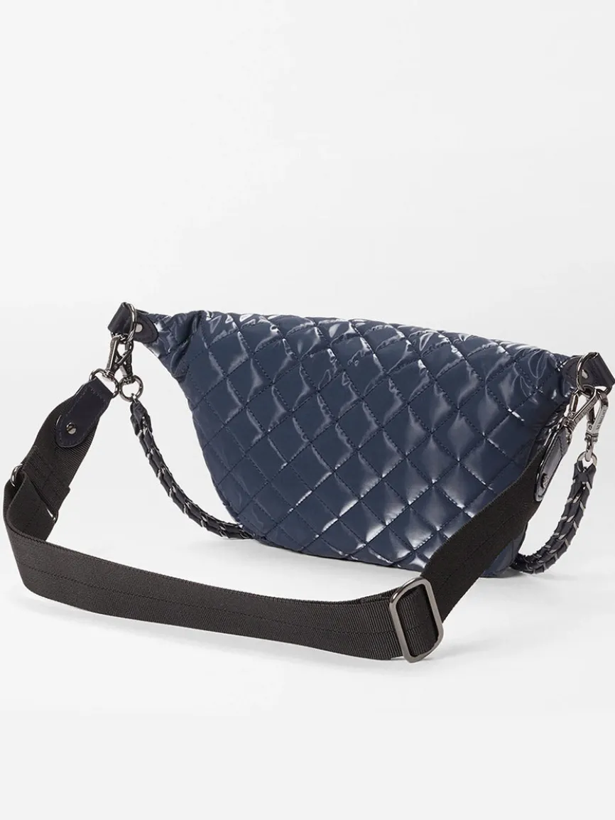 MZ Wallace Small Crosby Sling Bag in Ink Liquid Oxford