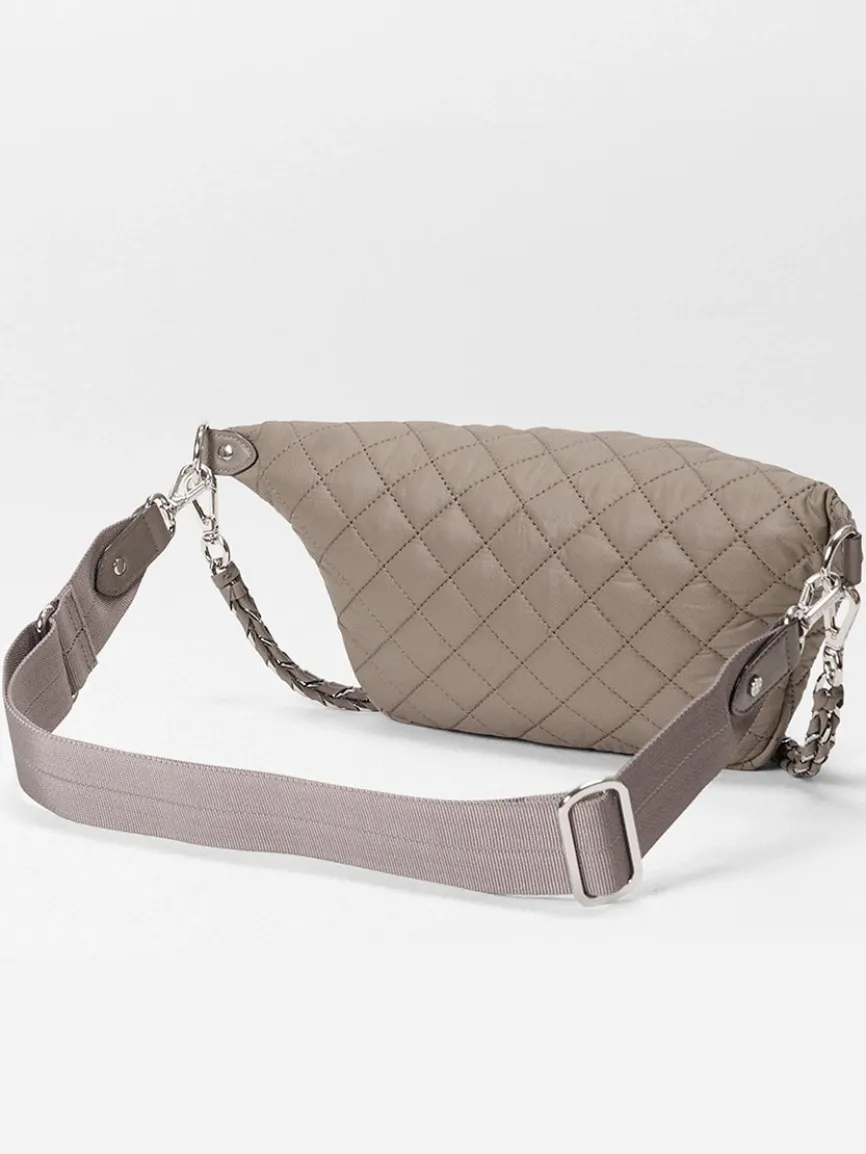 MZ Wallace Small Crosby Sling Bag in Morning Dove Oxford