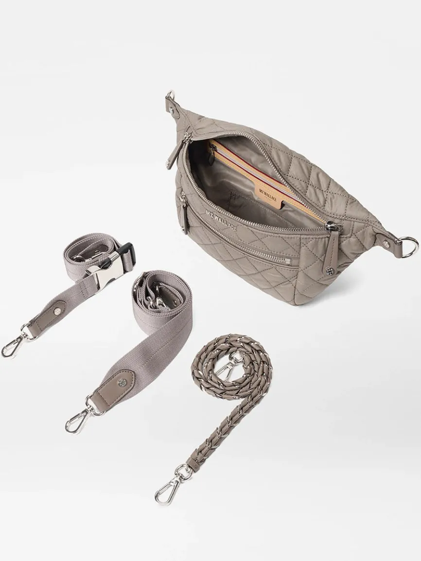MZ Wallace Small Crosby Sling Bag in Morning Dove Oxford