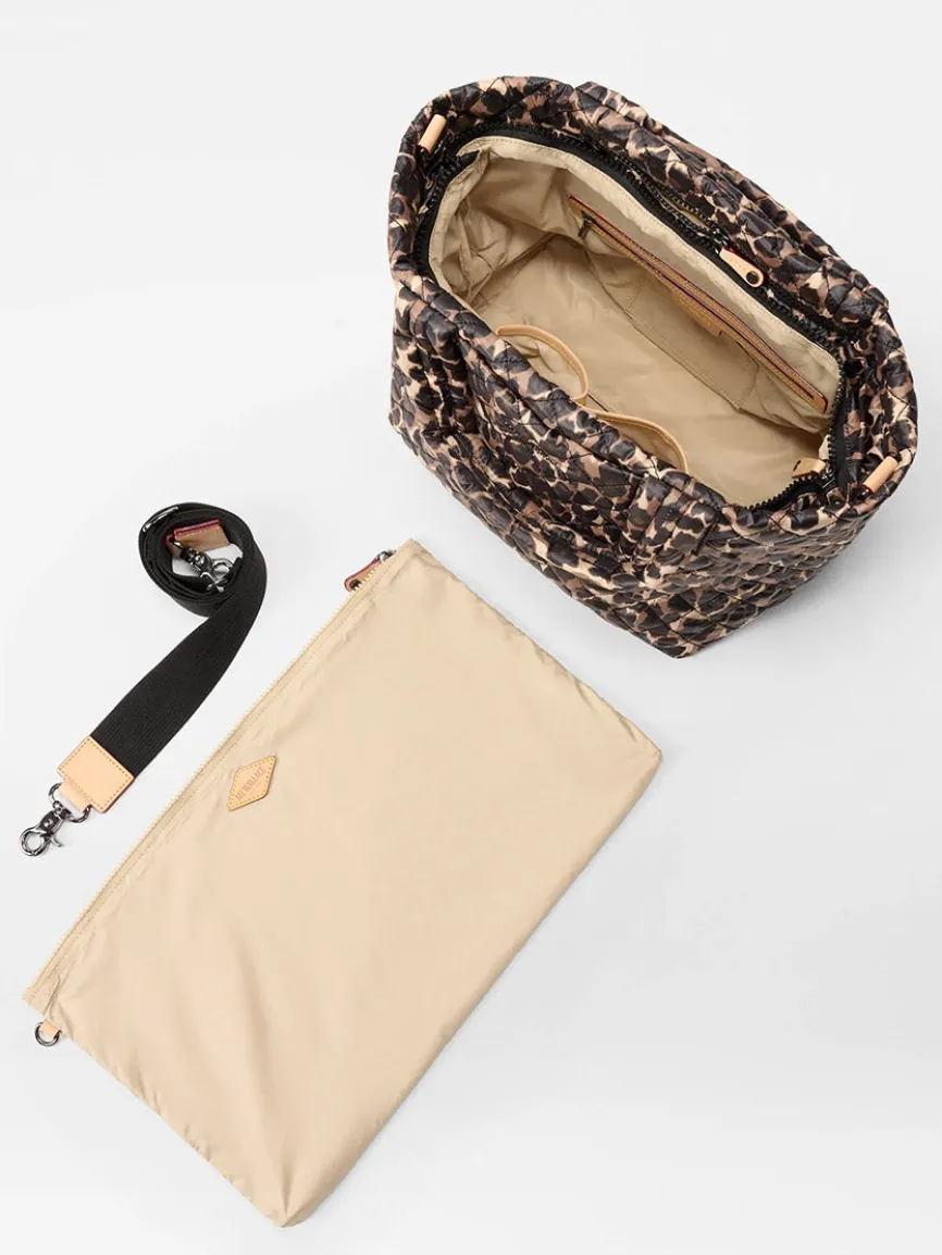 MZ Wallace Small Metro Tote Deluxe in Leopard Oxford