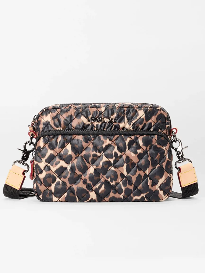 MZ Wallace Small Metro Camera Bag in Leopard Oxford