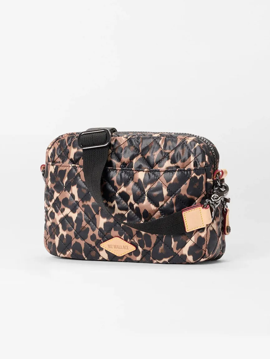 MZ Wallace Small Metro Camera Bag in Leopard Oxford
