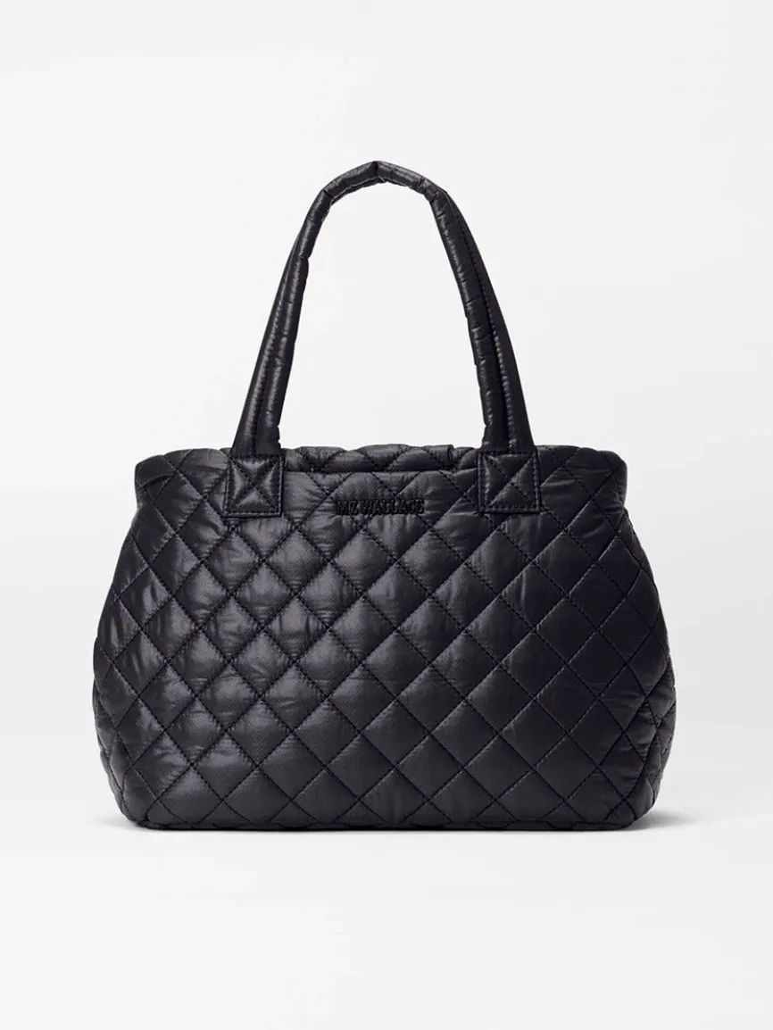 MZ Wallace Small Metro City Tote in Black Oxford