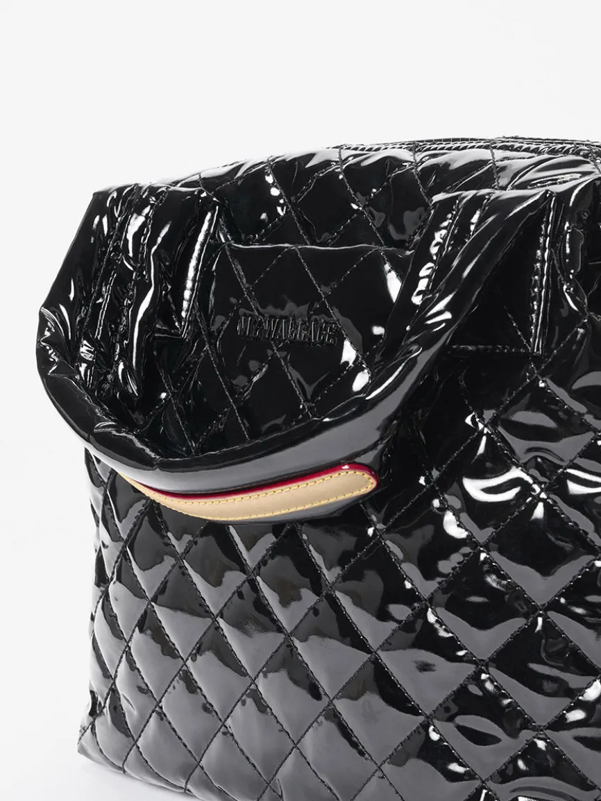 MZ Wallace Small Sutton Deluxe in Black Lacquer Oxford