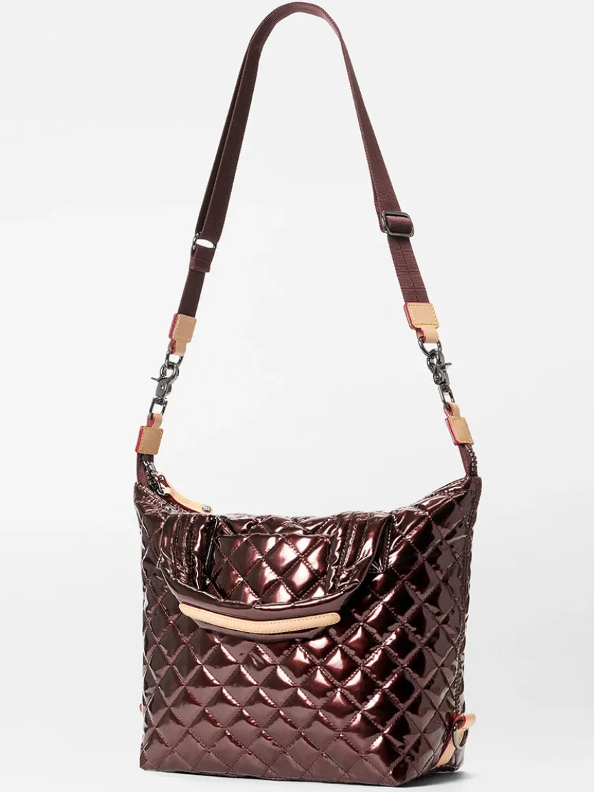 MZ Wallace Small Sutton Deluxe in Bordeaux Lacquer Oxford