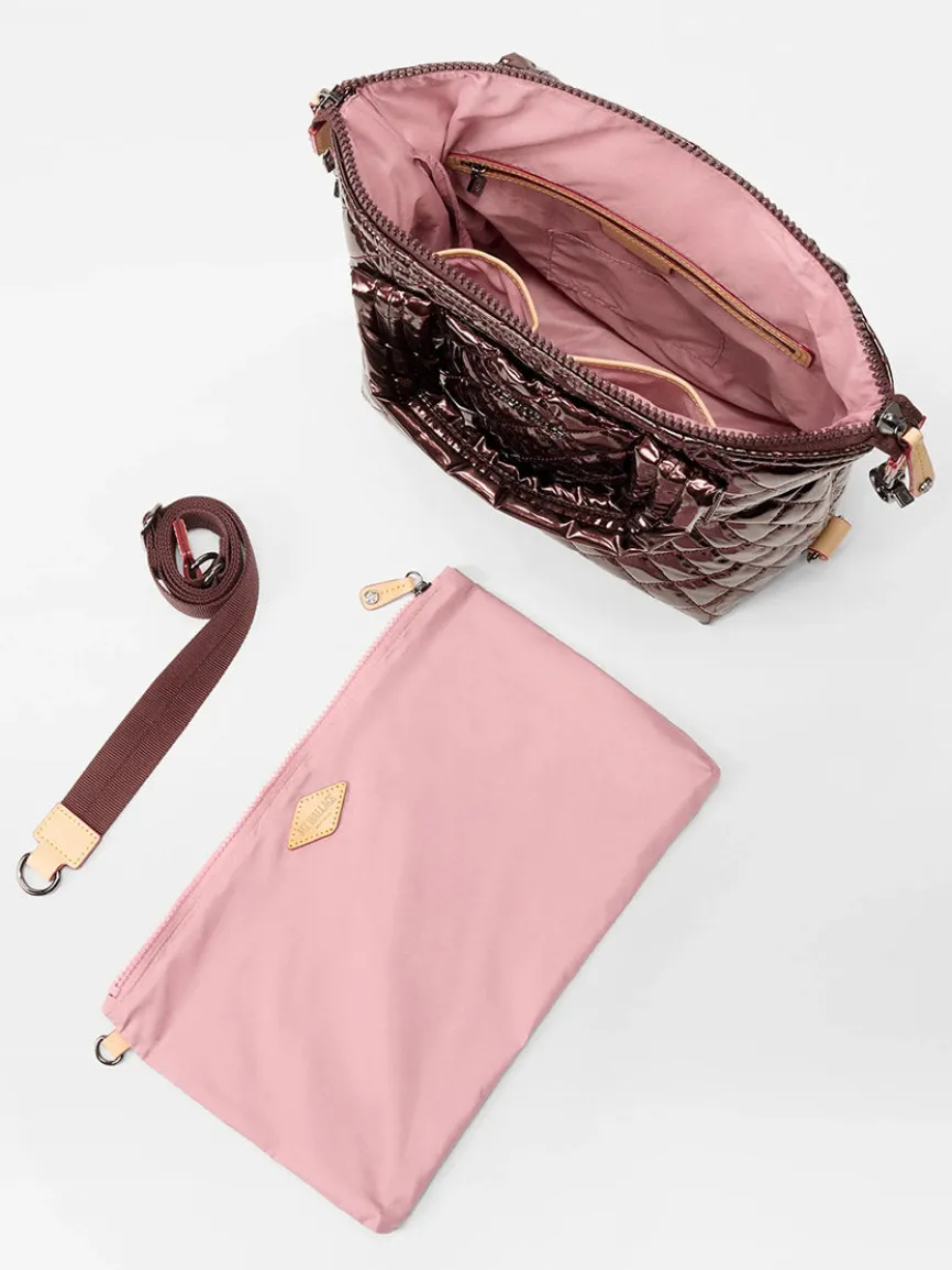 MZ Wallace Small Sutton Deluxe in Bordeaux Lacquer Oxford