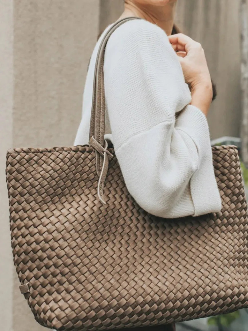 Naghedi Jetsetter Small Tote in Solid Onyx