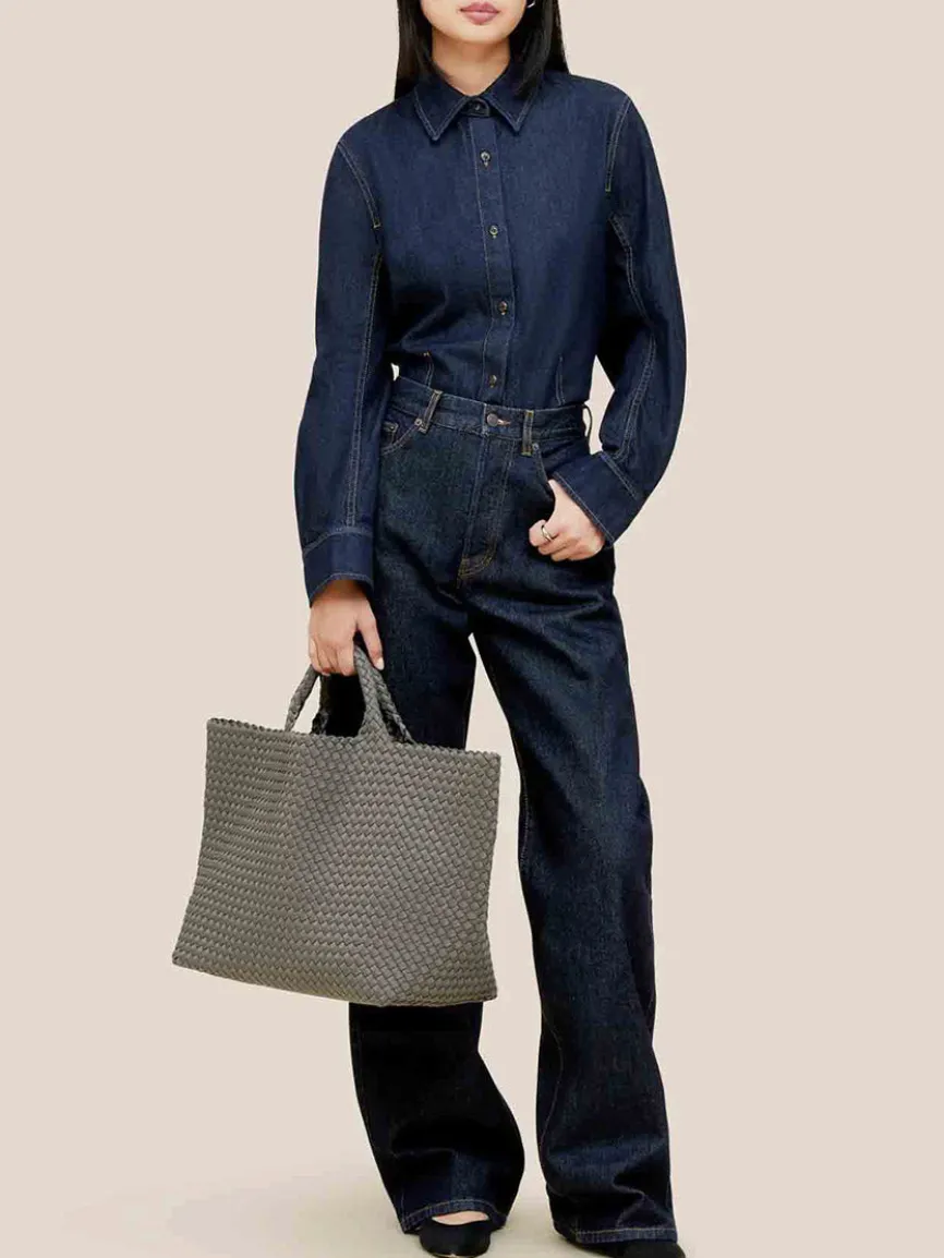 Naghedi St. Barths Large Tote in Solid Laurel