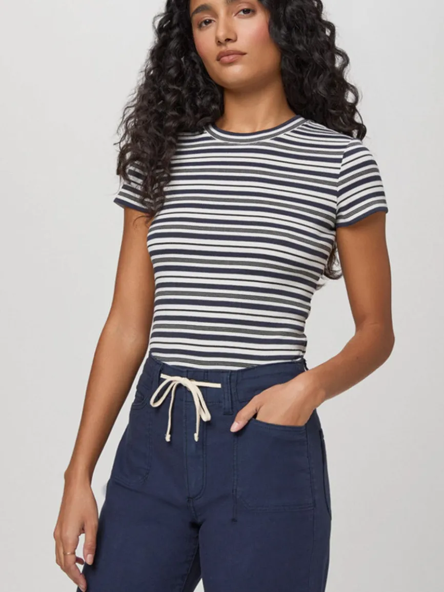 Paige Ari Wide Leg Pant in Vintage Navy