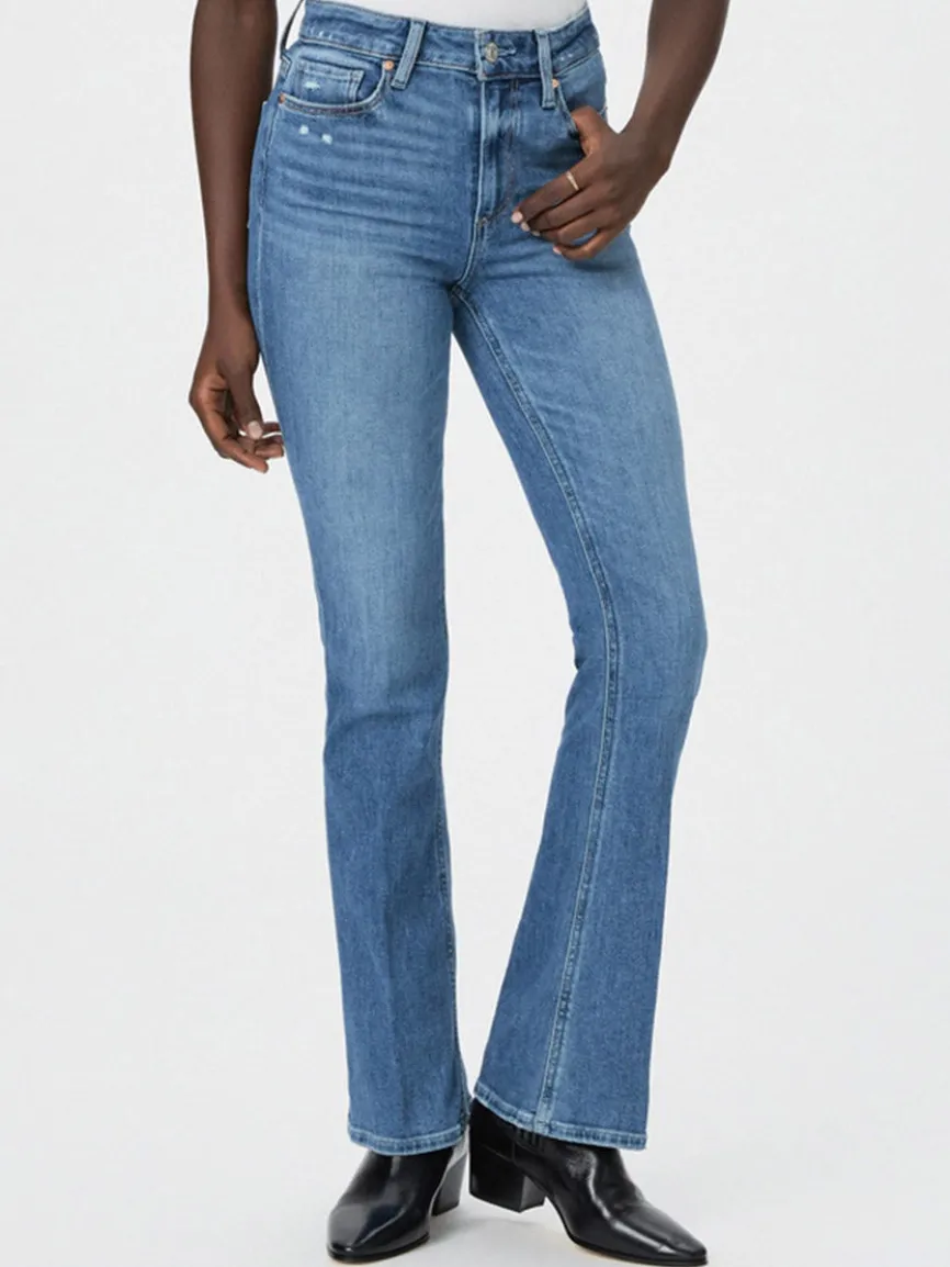 Paige Laurel Canyon High Rise Bootcut in Rock Show Distressed
