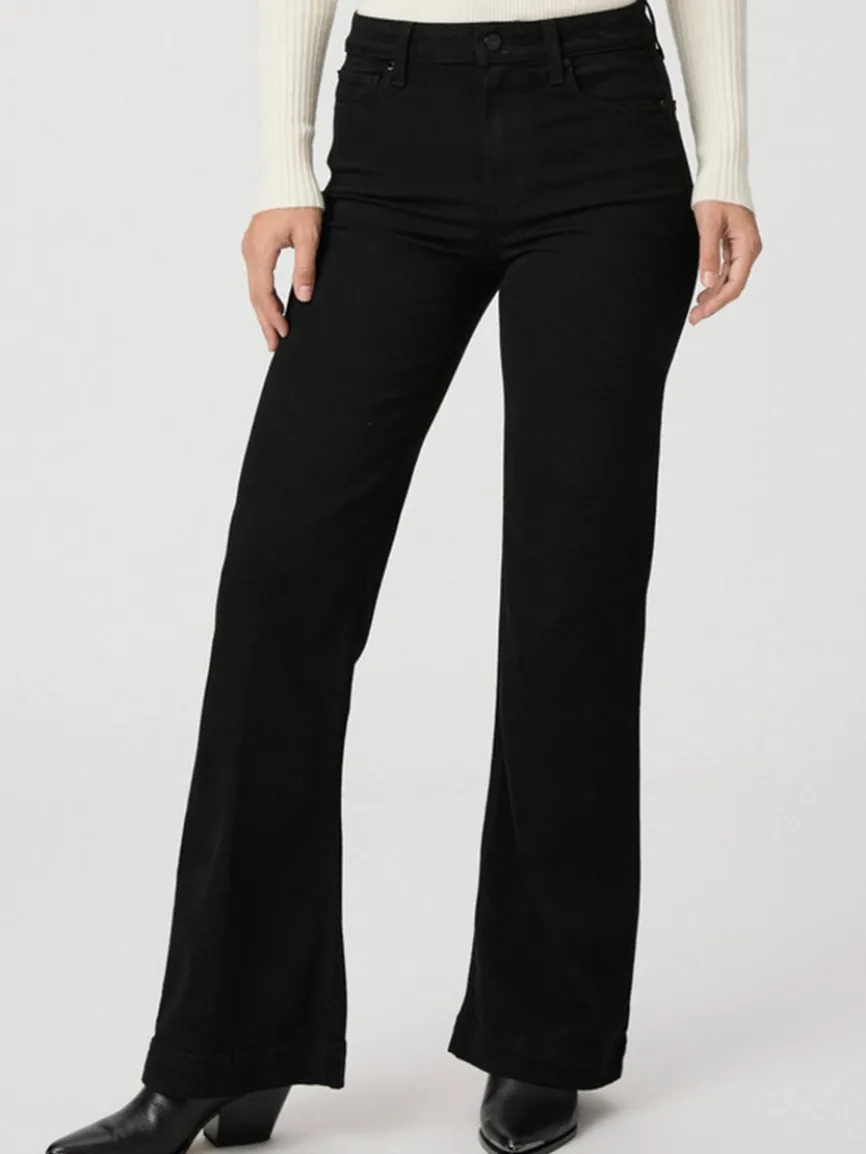 Paige Leenah 32" Wide Leg Jean in Black Shadow