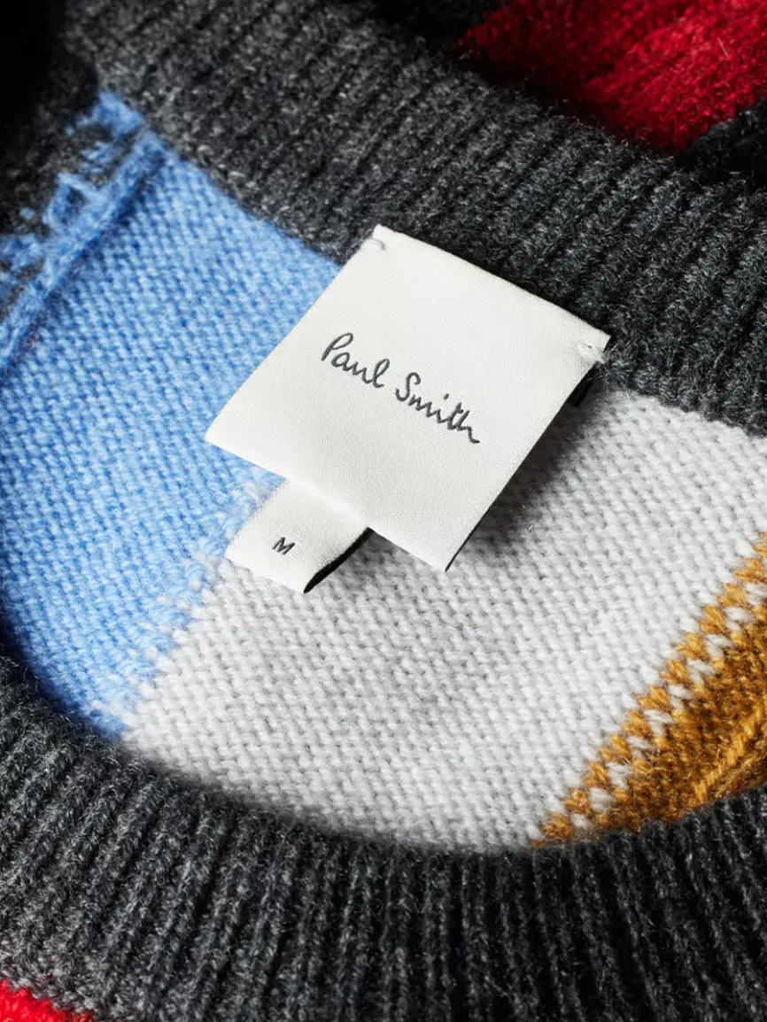 Paul Smith Cashmere-Blend Signature Stripe Sweater in Multi