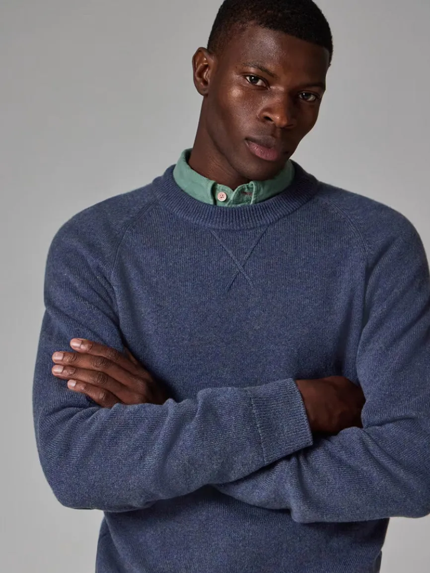 Paul Smith Indigo Merino Wool Crew Neck Sweater