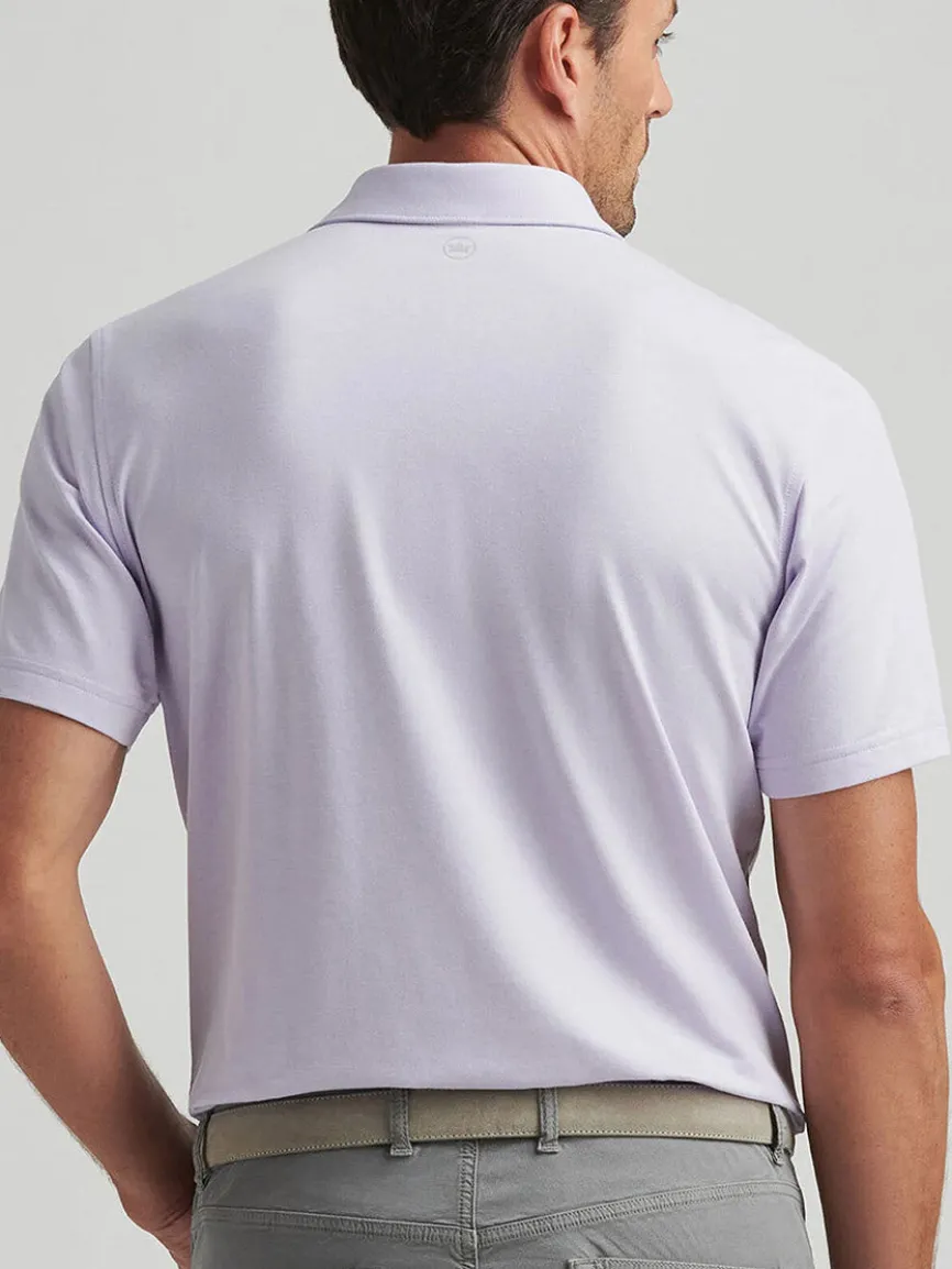 Peter Millar Albatross Cotton Blend Piqué Polo in Lavender Moon