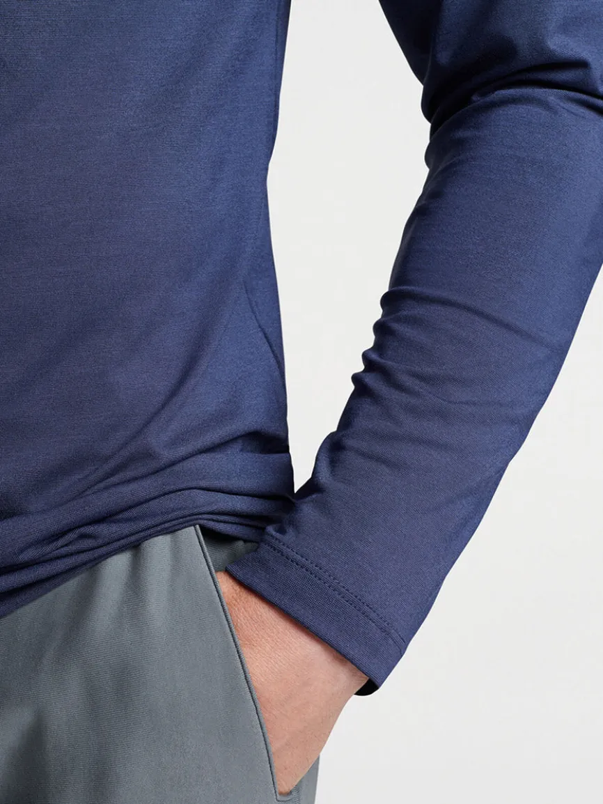 Peter Millar Aurora Performance Long-Sleeve T-Shirt in Navy