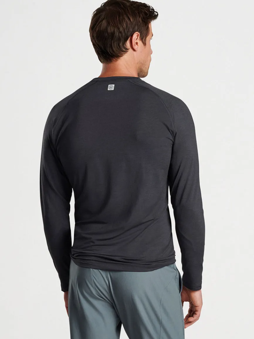 Peter Millar Aurora Performance Long-Sleeve T-Shirt in Black