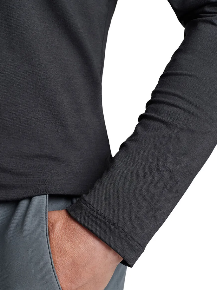 Peter Millar Aurora Performance Long-Sleeve T-Shirt in Black